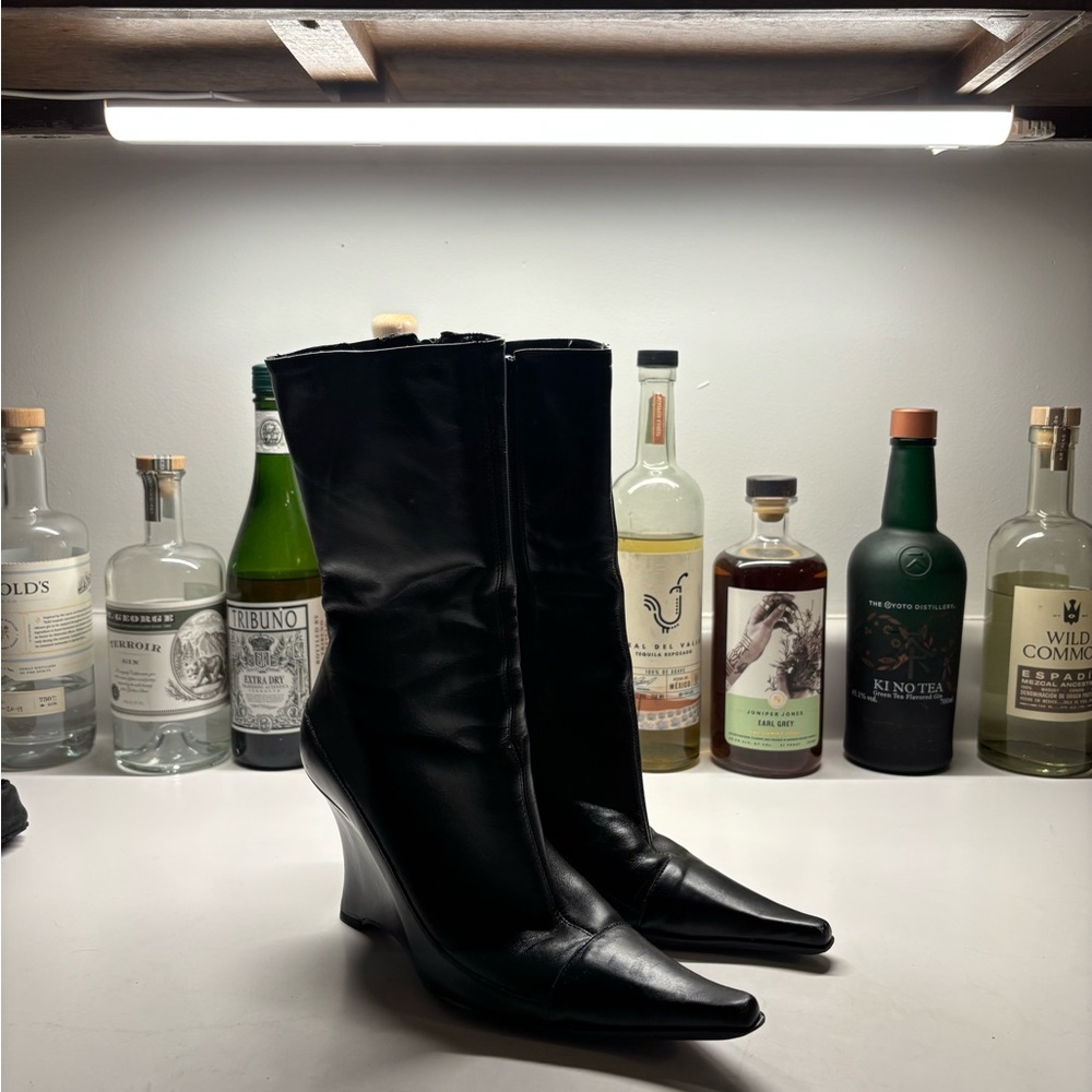 SOLD! Black Leather Boots